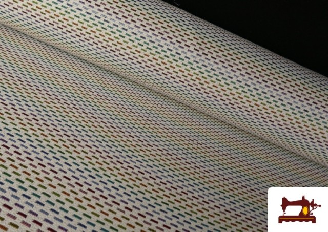 Tela de Gobelino Estampado Rayas Arcoíris