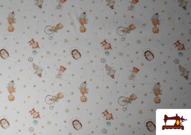 Comprar Tela de Pique de Algodón Estampado Animales de Circo