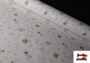 Tela de Pique de Algodón Estampado Animales Infantil