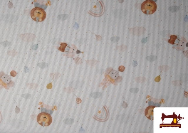 Venta de Tela de Pique de Algodón Estampado Animales Infantil