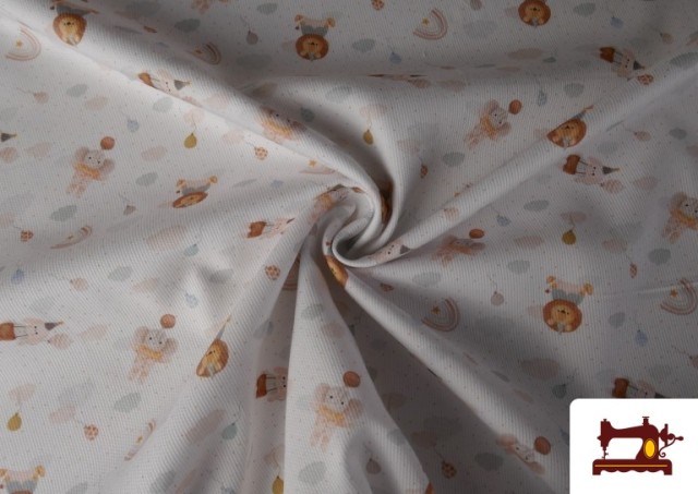 Venta online de Tela de Pique de Algodón Estampado Animales Infantil