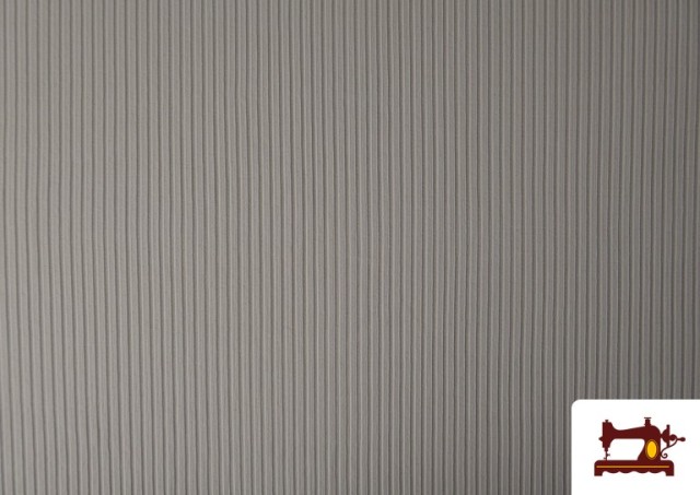 Venta online de Tela de Punto Canalé Para Vestuario color Blanco