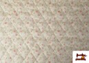 Comprar online Tela Acolchada de Algodón con Doble Cara Estampado Floral color Rosa