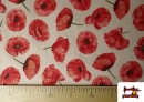 Comprar Tela de Half Panama Estampado Amapolas