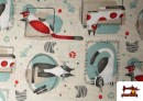 Venta de Tela de Loneta Estampado Gatos de Colores