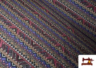 Tela de Jacquard Tejido Étnico Cenefas