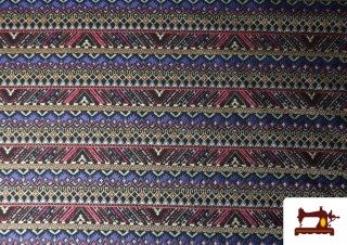 Comprar Tela de Jacquard Tejido Étnico Cenefas