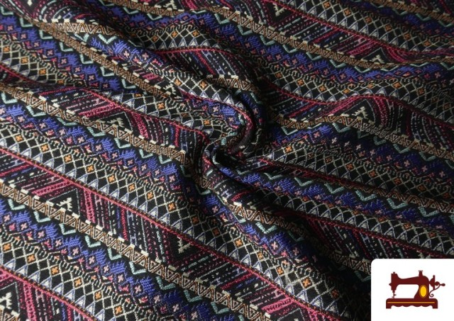 Comprar online Tela de Jacquard Tejido Étnico Cenefas
