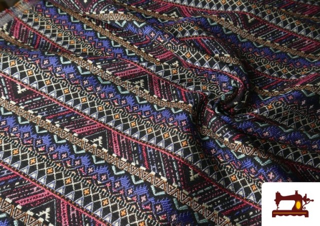 Venta online de Tela de Jacquard Tejido Étnico Cenefas