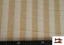 Comprar online Tela de Muselina de Algodón Rayas Beige