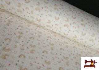 Tela de Muselina Arcoíris Infantil