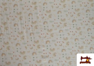 Comprar Tela de Muselina Arcoíris Infantil