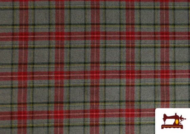 Venta de Tela de Viella Estampado Cuadros Clásicos Grises