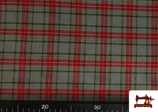 Comprar online Tela de Viella Estampado Cuadros Clásicos Grises