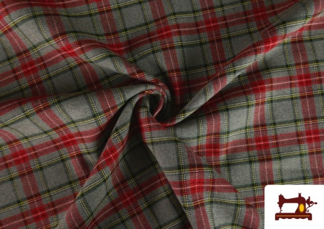 Venta online de Tela de Viella Estampado Cuadros Clásicos Grises