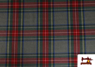 Comprar Tela de Viella Estampado Cuadros Grandes Clásicos Gris