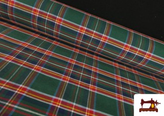 Venta de Cuadro Escocés Grande para Mantelería y Decoración ancho 305cm color Verde botella