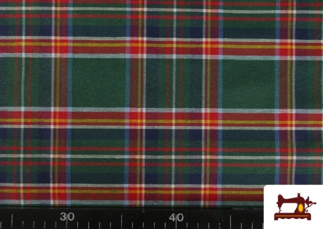 Venta online de Cuadro Escocés Grande para Mantelería y Decoración ancho 305cm color Verde botella