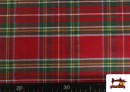 Venta de Cuadro Escocés Grande para Mantelería y Decoración ancho 305cm color Rojo