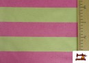 Comprar online Tela de Loneta Rayas De Colores Veraniegos color Verde