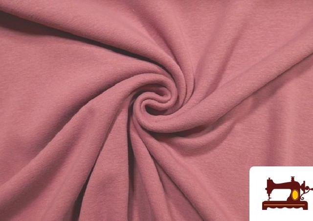 Tela de Sudadera Flannel Lisa de Colores color Rosa